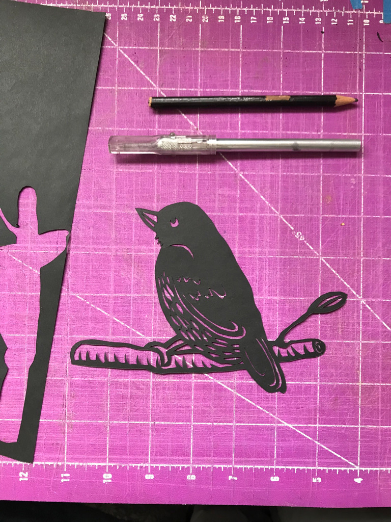 Cut Paper Bird Art