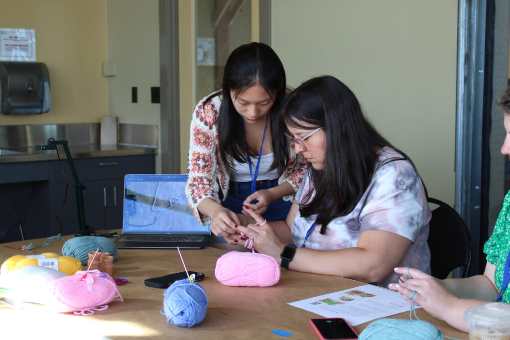 Teaching crochet