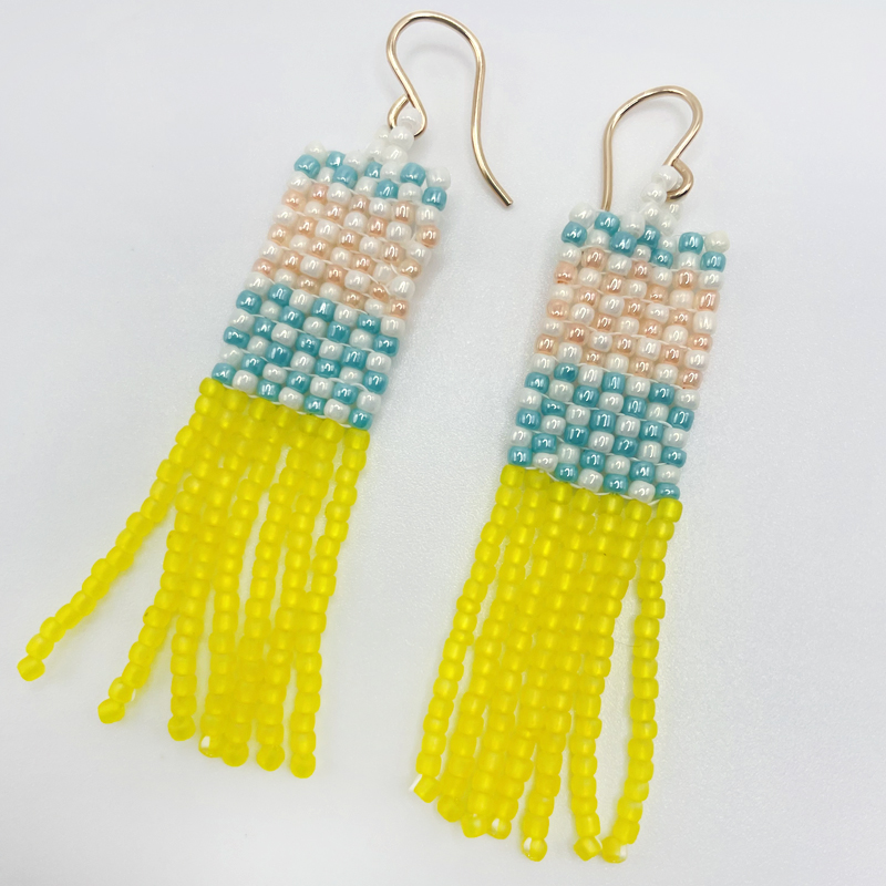 Beaded Fringe Earrings