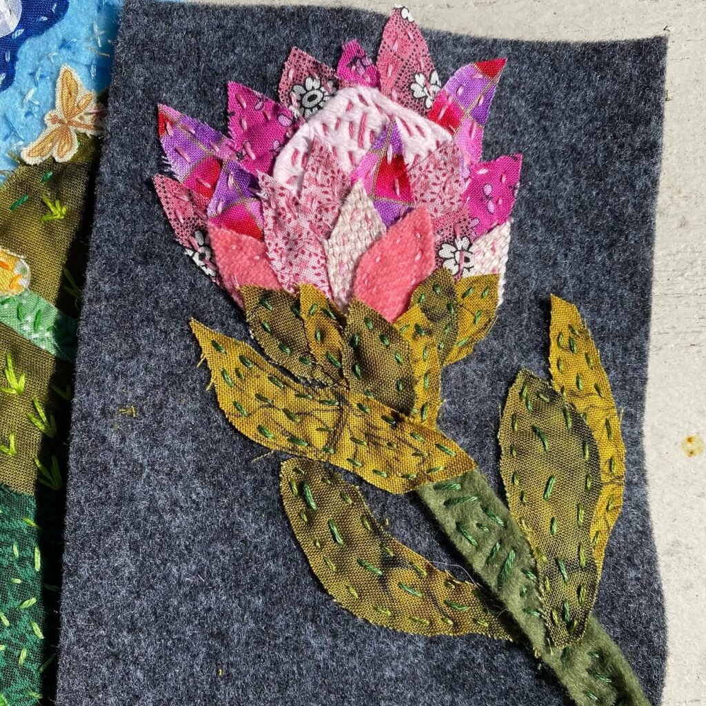 Slow Stitch Flowers